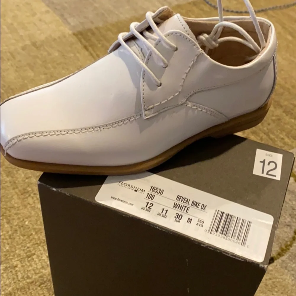 ~Florsheim~ White Reveal Bike Oxfords
